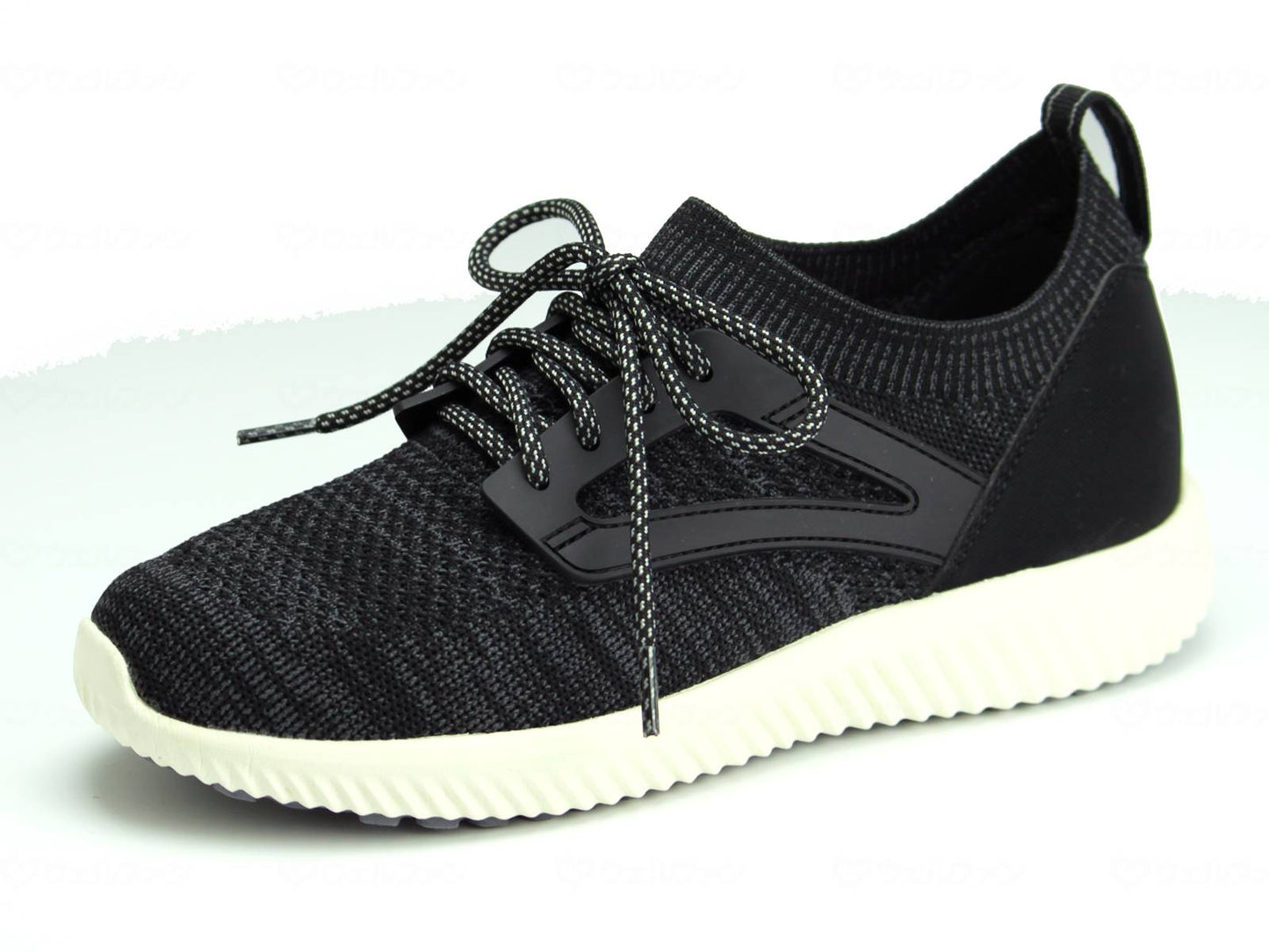 マリアンヌSaiSai ｽﾄﾚｯﾁﾆｯﾄｽﾆｰｶｰ WG130 ﾌﾞﾗｯｸ LL