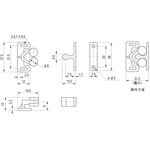 栃木屋　ロータリーキャッチ　TL-117-2　1 個