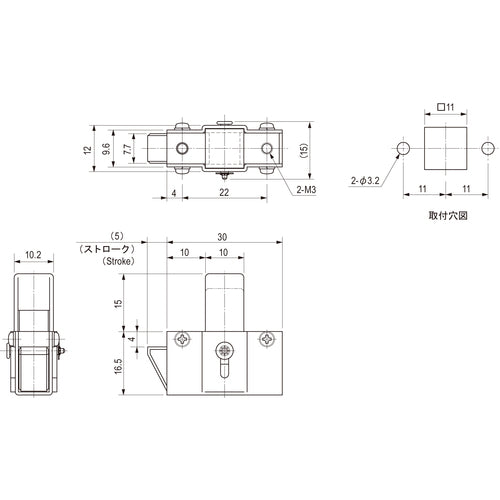 栃木屋　プッシュラッチ　TL-135　1 個