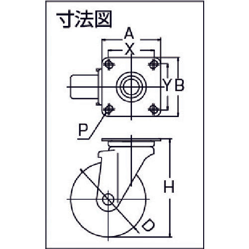 ＳＡＭＳＯＮＧ　プレート式軽荷重用キャスター　自在　３８ｍｍ　TP3015-01-PLY　1 個