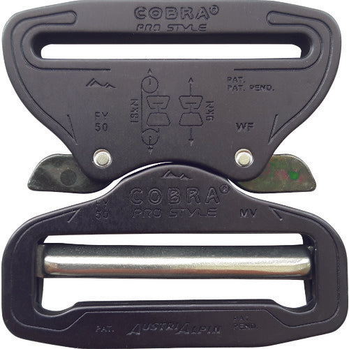 ALPIN COBRA Pro Style Buckle 50mm XL Trigger Matte Black VF FY50MVF-XB-ELOX 1 pc