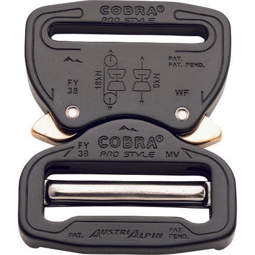 ALPIN COBRA Pro Style Buckle 38mm Black VF FY38KVF 1 pc