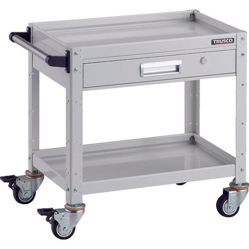 TRUSCO Tool Wagon Birdy Wagon 600X400 with Drawer, Urethane Wheels, White BDW-662VU-W 1 Unit