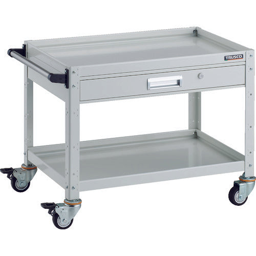 TRUSCO Tool Wagon Birdy Wagon 750X500 with Drawer, Urethane Wheels, White BDW-672VU-W 1 Unit