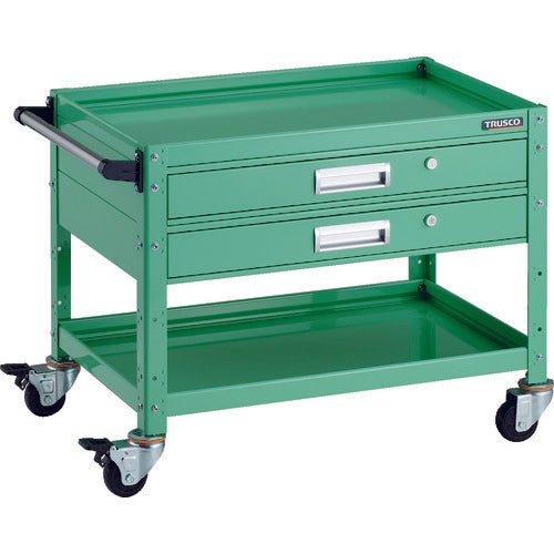 TRUSCO Tool Wagon Birdy Wagon 750X500 with Drawer Young Green BDW-672V2-YG 1 Unit