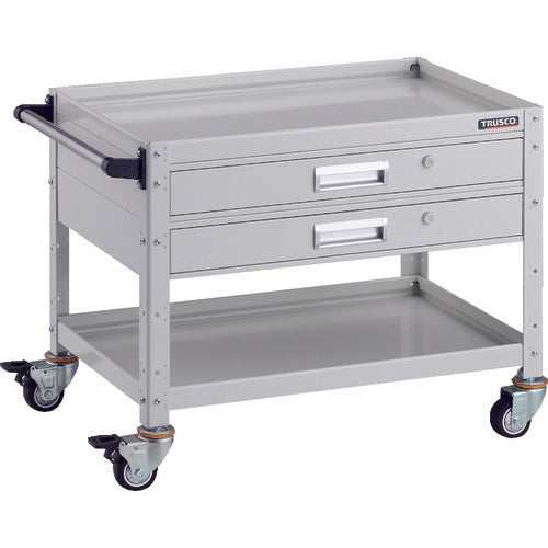 TRUSCO Tool Wagon Birdy Wagon 750 x 500 with 2 drawers, urethane wheels, white BDW-672V2U-W 1 unit