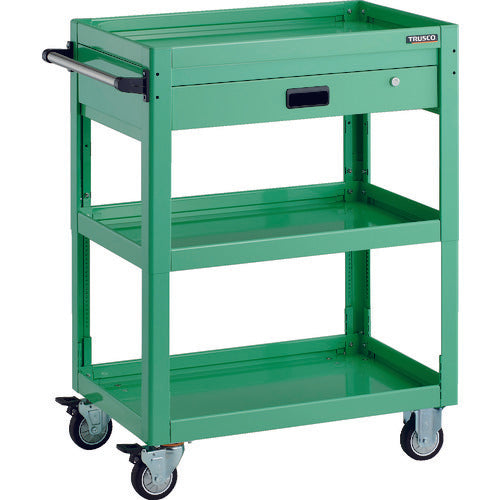 TRUSCO Tool Wagon Dolphin Height Adjustable 750X500 1 Drawer Young Green Urethane Wheels DLWS-A973VU-YG 1 Unit