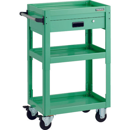 TRUSCO 툴 왜건 돌고래 높이 조절식 600X400 1단 인출 영 그린 DLWS-A963V-YG 1대