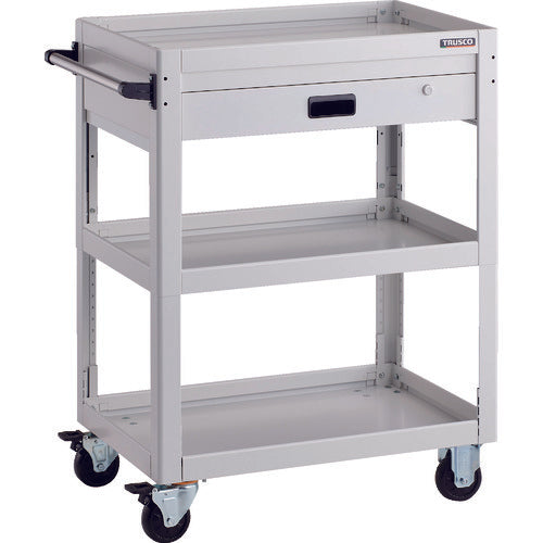 TRUSCO Tool Wagon Dolphin Height Adjustable 750 x 500 1 Drawer White DLWS-A973V-W 1 Unit