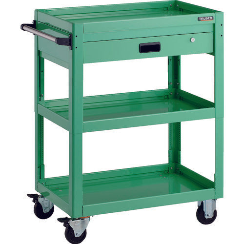 TRUSCO Tool Wagon Dolphin Height Adjustable 750X500 1 Drawer Young Green DLWS-A973V-YG 1 Unit