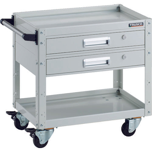 TRUSCO Tool Wagon Eagle Wagon 600X400 with 2 drawers, 4 swivel wheels, white EGW-662V2J-W 1 unit