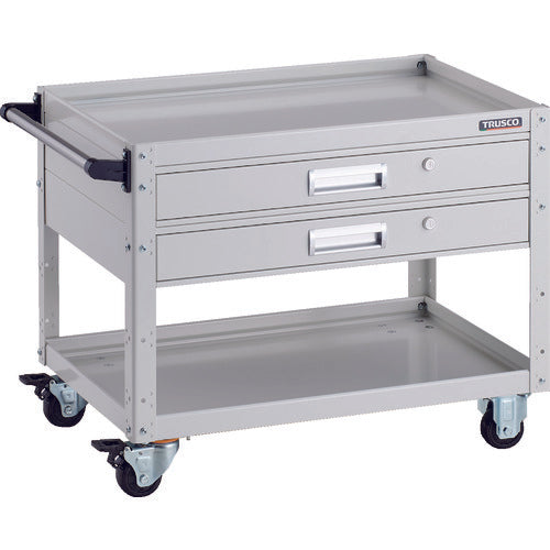 TRUSCO Tool Wagon Eagle Wagon 750 x 500 x H600 with 2 drawers White EGW-672V2-W 1 unit