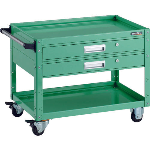 TRUSCO Tool Wagon Eagle Wagon 750X500XH600 with Drawer Young Green EGW-672V2-YG 1 Unit