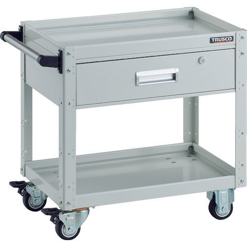 TRUSCO Tool Wagon Eagle Wagon 600 x 400 with 1 deep drawer, urethane wheels, white EGW-662YU-W 1 unit