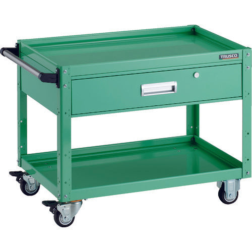 TRUSCO Tool Wagon Eagle Wagon 750 x 500 Deep 1-drawer with Urethane Wheels Young Green EGW-672YU-YG 1 unit