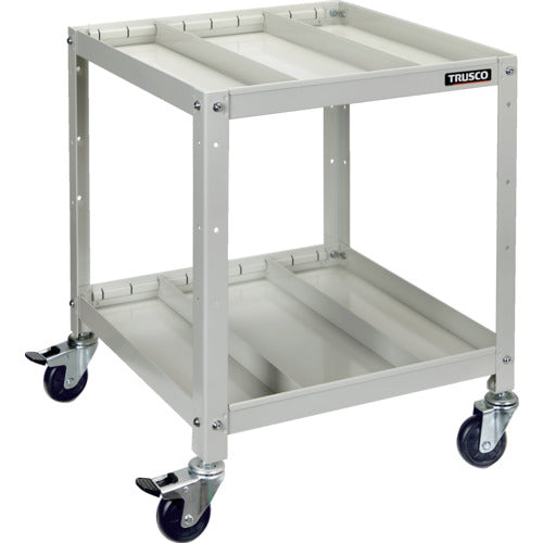 TRUSCCO 툴 왜건 래빗 왜건 500X500 칸막이 2단 부착 고무 바퀴 화이트 RBW-652S2 W 1대
