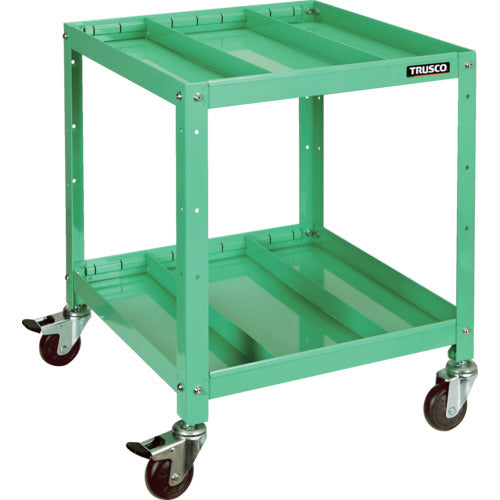 TRUSCCO 툴 왜건 래빗 왜건 500X500 칸막이 2단 부착 고무 바퀴 영 그린 RBW-652S2 YG 1대