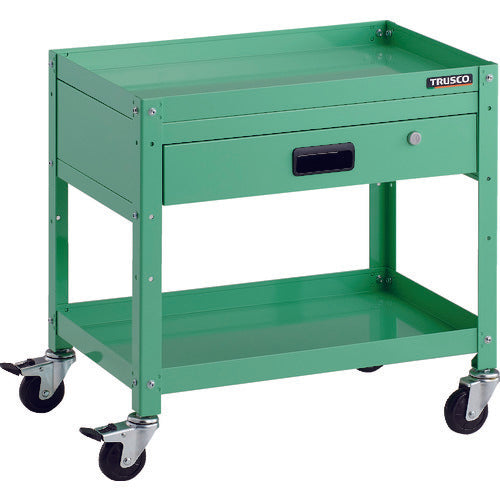 TRUSCCO 툴 왜건 래빗 왜건 600X400 인출 1단 부착 고무 바퀴 영 그린 RBW-662V YG 1대
