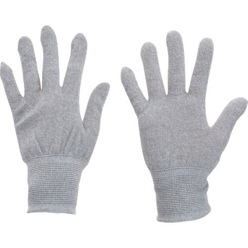 TRUSCO Copper Fiber ESD Gloves Non-Coated Type S Size ESD-GPS 1 Pair