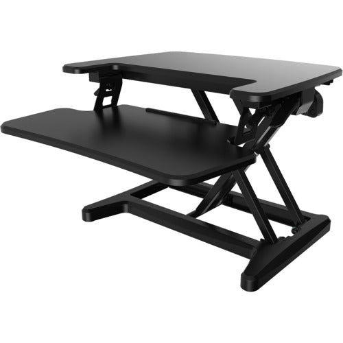 TRUSCO Gas Pressure Tabletop PC Desk Alcove Black 550 x 415 with Keyboard Stand TMT107SS-BK 1 Unit
