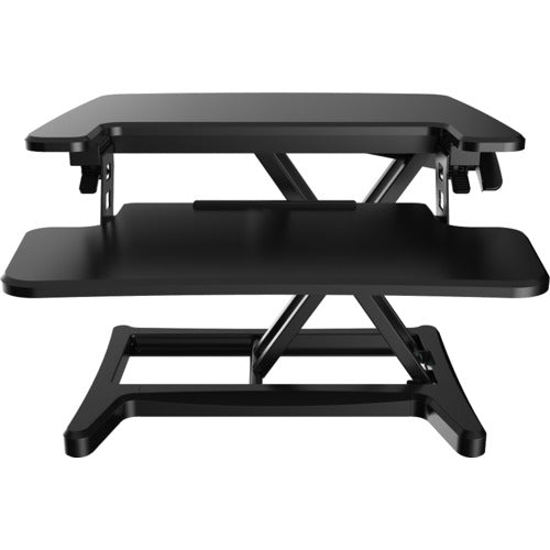 TRUSCO Gas Pressure Tabletop PC Desk Alcove Black 550 x 415 with Keyboard Stand TMT107SS-BK 1 Unit