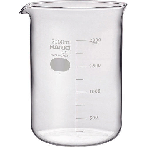 ＨＡＲＩＯ　ビーカー　目安目盛付　２０００ｍｌ　B-2L-SCI　1 個