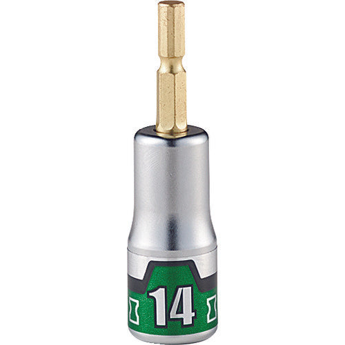 KTC 임팩트 드라이버용 쇼트 소켓 비트 난공 불락 14mm BZP63S-14 1개