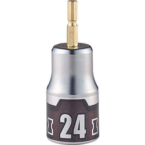 KTC 임팩트 드라이버용 쇼트 소켓 비트 난공 불락 24mm BZP63S-24 1개