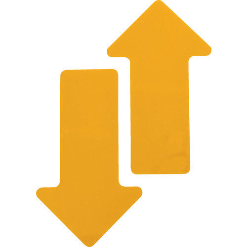 ＴＲＵＳＣＯ　耐久フロアサイン矢印　黄　２枚（１シート）　DFSA-Y　1 袋