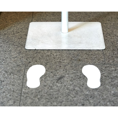 TRUSCO 내구 플로어 사인 발형 화이트 2장(1 시트) DFSF-W 1봉