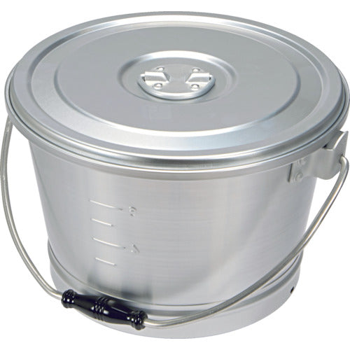 ＴＲＵＳＣＯ　アルミ丸型一重食缶　２８５ΦＸ１９５　８Ｌ　ARCA-8　1 個