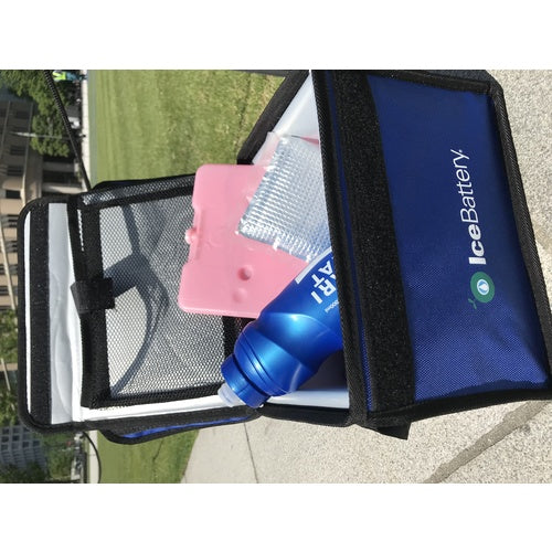 まつうら　保冷バッグ　１０℃水分栄養補給　ＩｃｅＢａｔｔｅｒｙ（アイスバッテリー）クールバッグ　横型　保冷剤１枚付き　154718　1 個