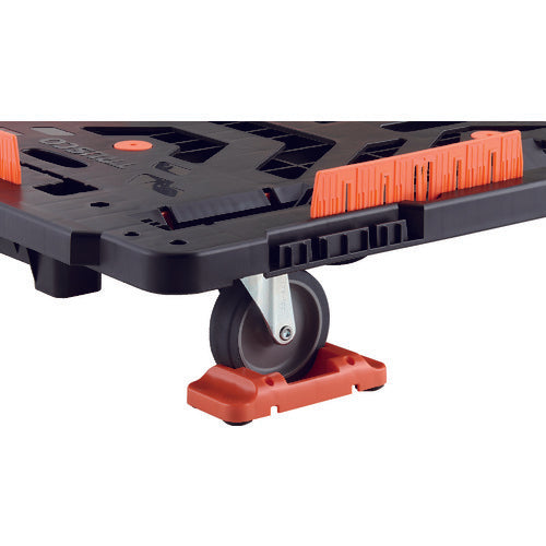 TRUSCO Interlocking Resin Platform Truck Beetle 900X600 with 3 Swivel Wheels, Removable Handle, Spill Prevention Set, Brazed Stopper BT900KJ3H-E100T 1 Unit