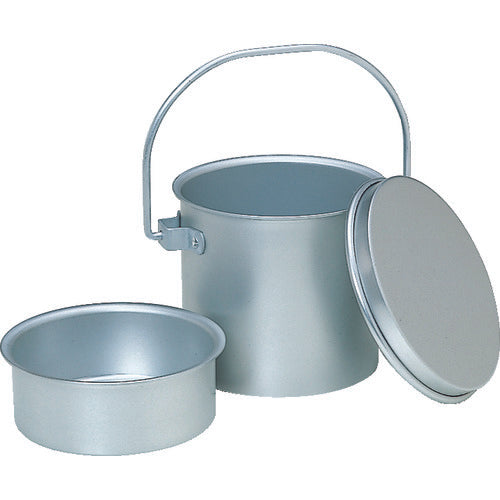 ＴＲＵＳＣＯ　アルミ取手付容器　中皿付　サイズ（呼称）：一食用　１４３Φ×１２５　ARCKS-143　1 個