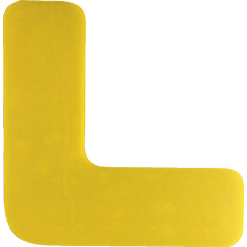 세이프란 고내구 5S 플로어 표시 스티커 L형 10장 세트 150×150mm 노랑 10940 1조