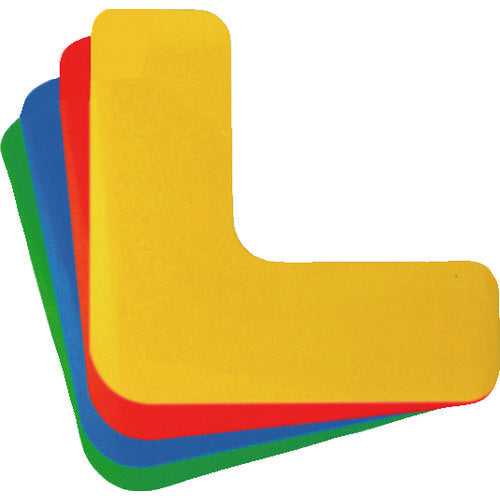 세이프란 고내구 5S 플로어 표시 스티커 L형 10장 세트 150×150mm 레드 10941 1조