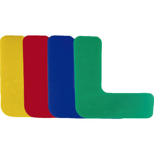 세이프란 고내구 5S 플로어 표시 스티커 L형 10장 세트 150×150mm 파랑 10942 1조