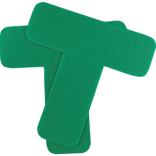 세이프란 고내구 5S 플로어 표시 스티커 T형 10장 세트 150×150mm 녹색 10947 1조