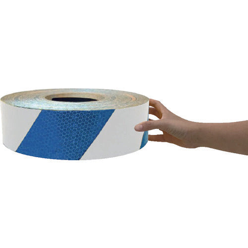 SAFERUN High Brightness Reflective Tape Blue and White Width 50mm x 50m 14358 1 roll