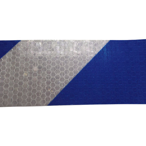 SAFERUN High Brightness Reflective Tape Blue and White Width 50mm x 50m 14358 1 roll