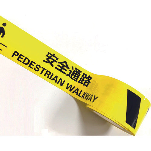 SAFERUN Abrasion Resistant Sign Tape 75mm x 22m PEDESTRIAN WALKWAY J0039 1 Roll