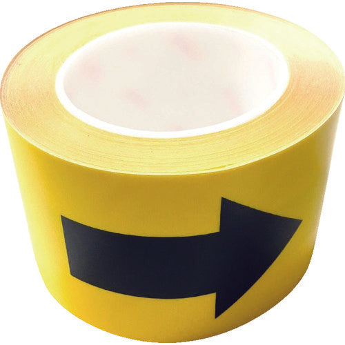 SAFERUN Abrasion Resistant Sign Tape 75mm x 22m Arrow Yellow Black 11991 1 Roll