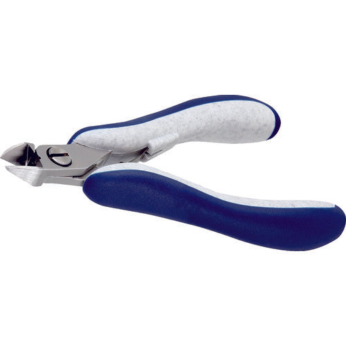 idealtek ESD precision nippers, oval, semi-flush blade, 120 mm, ES5140-CR-BG-IT, 1 piece