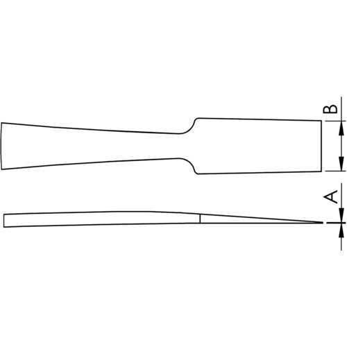 IDEALTEK 내산 내자성 스테인리스 핀셋 120mm 선평형 타입・핸들 기저 부착 34A-SA-1-IT