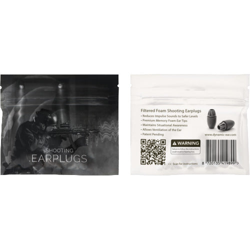 Crescendo Earplugs Noise Absorption Filter Foam Shooting NRR 20dB PR-1989 1 Pair