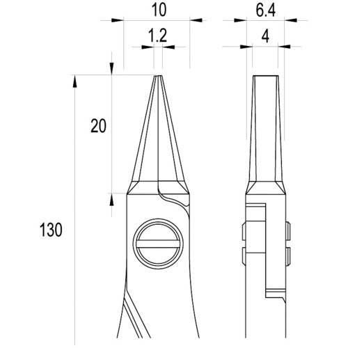 ｉｄｅａｌｔｅｋ　ＥＳＤ精密プライヤー　直爪・平　１３０ｍｍ　ギザ付　ES6012-CR-BG-IT　1 丁