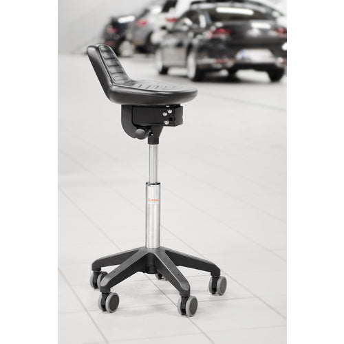 Ｇｌｏｂａｌ　ＡＬＦＡ　ＡＬＵ５０　座面角度調整機能付き立ち作業イス　アルミニウムベース　座高５３〜７２ｃｍ　4020032000　1 脚