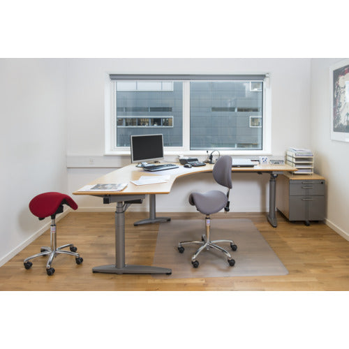 Global DALTON Saddle Chair, Red, Seat Height 58-77cm, 462074212, 1 piece