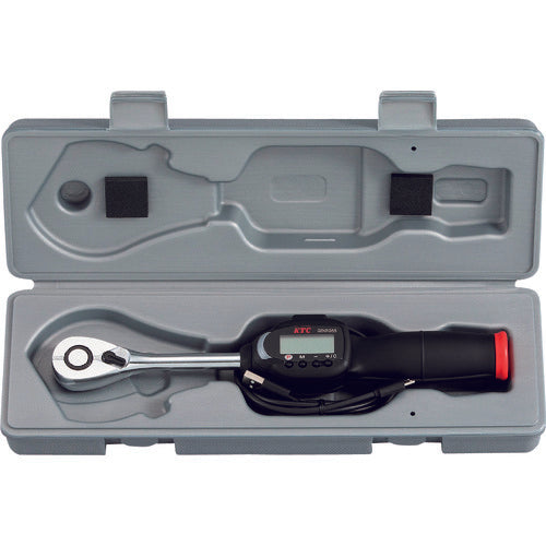 KTC Torque Wrench (Digital Type) Digital Ratchet Rechargeable Torque Adjustment Range 17-85Nm Socket Size 9.5mm Small Case GEKR085-R3 1 Piece