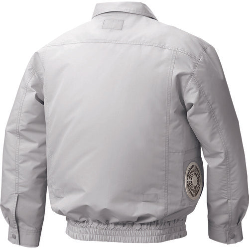 空調服　綿・ポリ混紡横ファン空調服［［Ｒ上］］ウェアのみシルバーＬ　KU92030-C06-S3　1 着